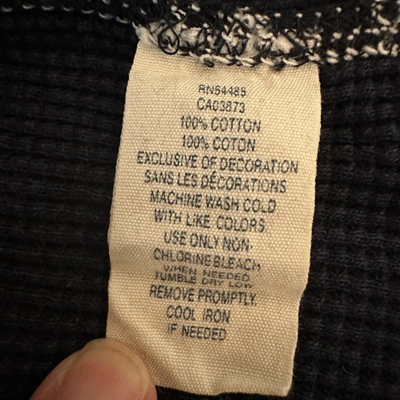 American Eagle Men’s Blue Weave Long Sleeve Tee Medium - Picture 9 of 9